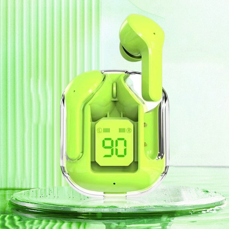 Air31 Wireless Earbuds | Crystal Transparent Bluetooth 5.3 | With Transparent Charging Case