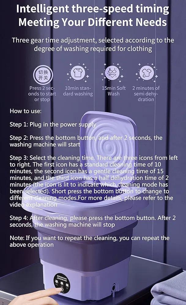 Portable Mini Washing Machine for Small Spaces