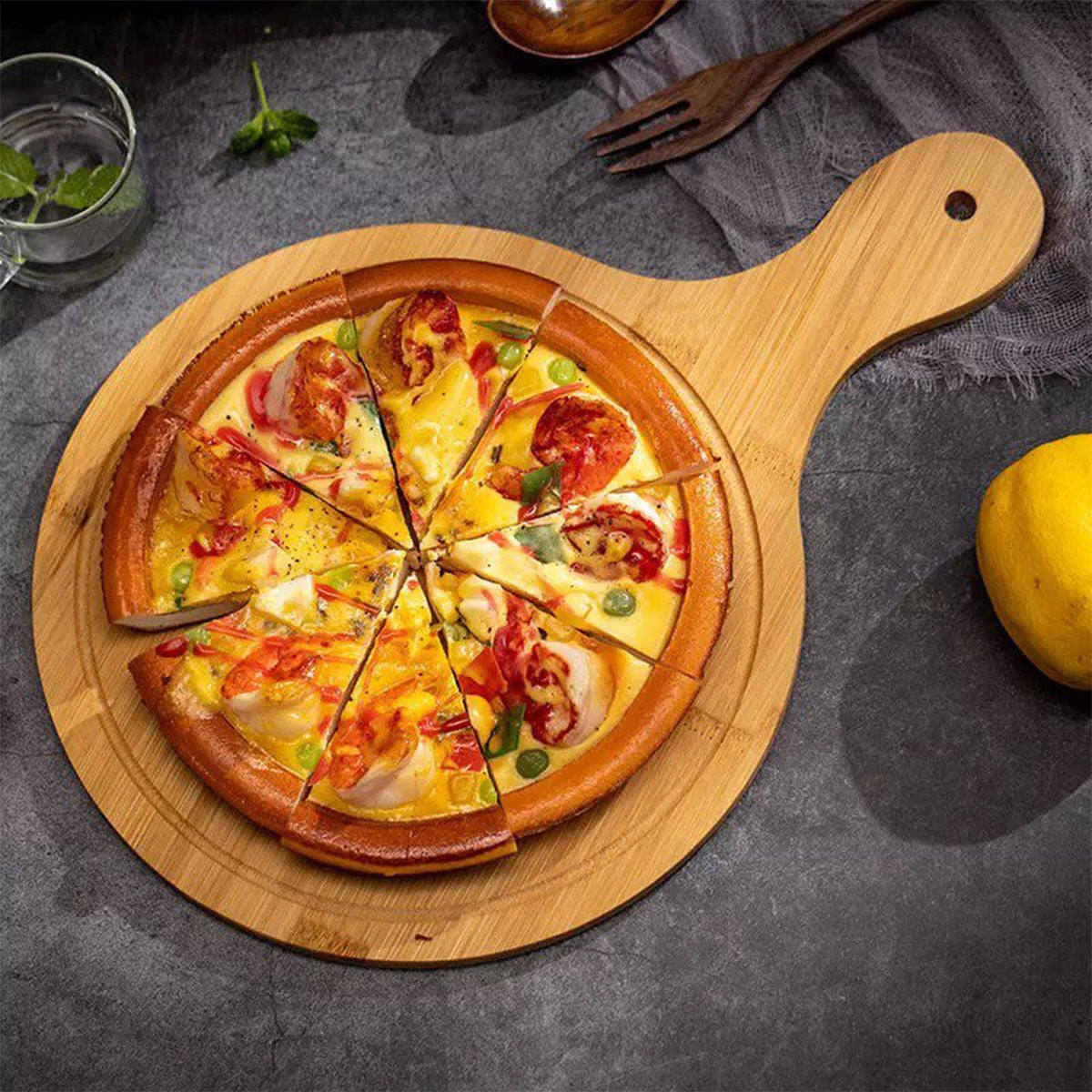 Pizza Platter – Durable Serving Tray for Pizza, Snacks & Appetizers | Kitchen & Dining Essential (Size: 12.5/8 )
