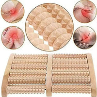 Premium Natural Wooden Foot Massage Roller – Manual Reflexology Foot Massager