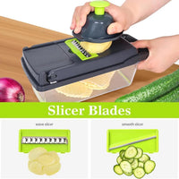 Premium Vegetable Cutter with Egg Separator & Dicing Blades