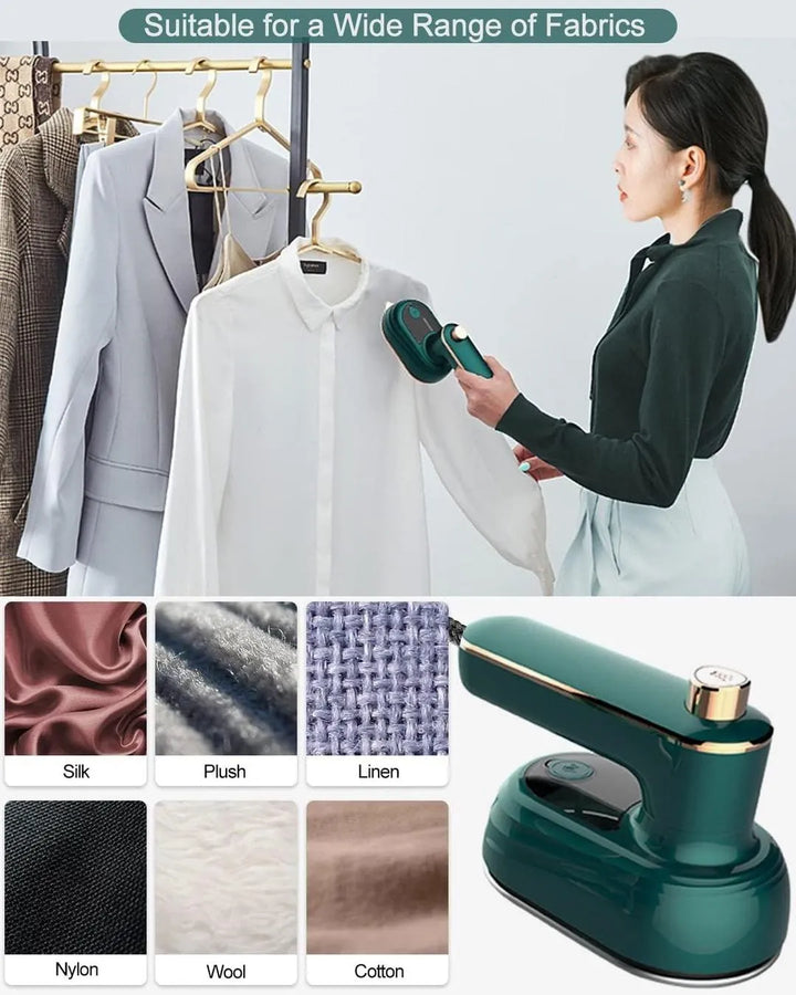 Green Steam Iron for Quick Wrinkle Removal
