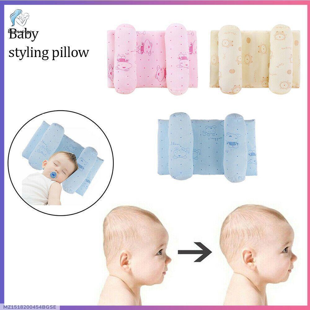 Baby Head Pillow 360 Support Cotton _ Pink Blue Cream