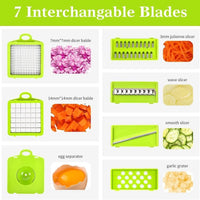 Premium Vegetable Cutter with Egg Separator & Dicing Blades