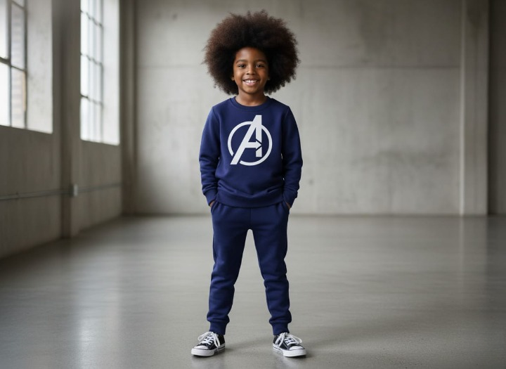 Avenger Printed Sweatshirt & Pajama Trouser Tracksuit for Kids | Winter Warm Fleece Clothing Set Outfit for Boys & Girls | FOR BABY AND KIDS 2xl
