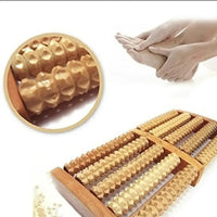 Premium Natural Wooden Foot Massage Roller – Manual Reflexology Foot Massager