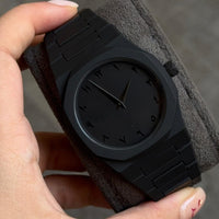 Black Aura Couple Watches for Men and Women – Matching Black Wristwatch Set, Elegant Couple Gift for Anniversary, Wedding and Special Occasions