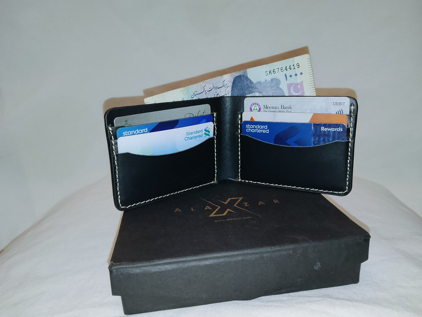 Men’s Rugged Leather Wallet – Black Cow Leather