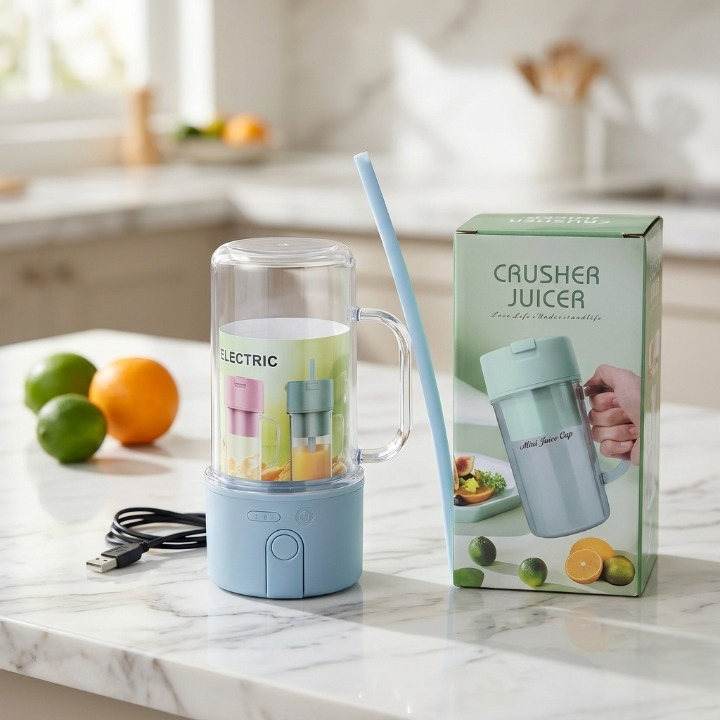 Portable Mini Electric Juicer Blender – USB Rechargeable