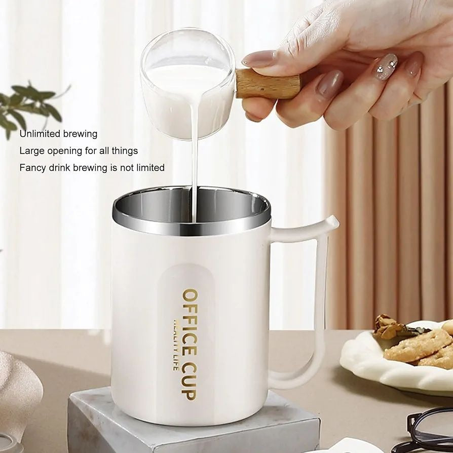 Stainless Steel Insulated Coffee Mug with Spoon