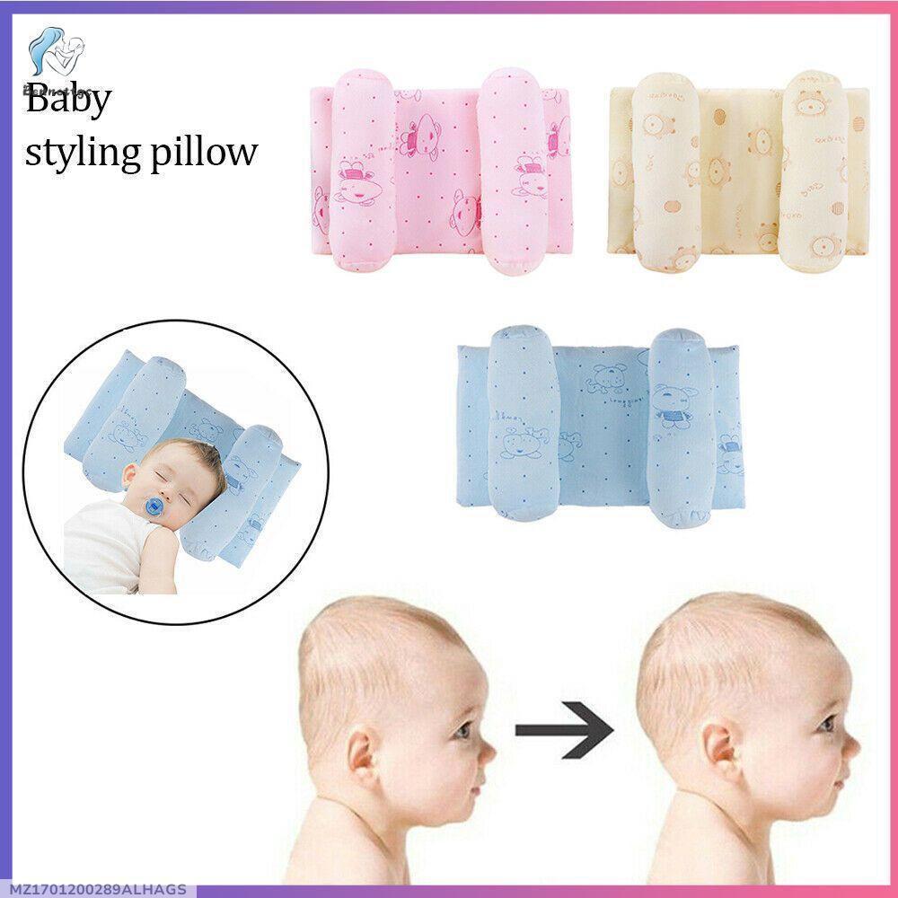 Baby Head Pillow 360 Support Cotton _ Pink Blue Cream