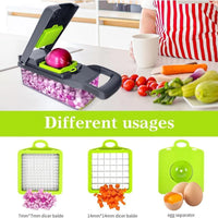 Premium Vegetable Cutter with Egg Separator & Dicing Blades