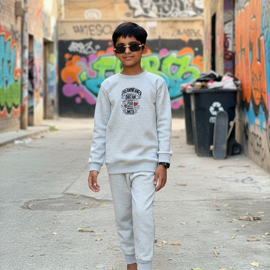 Winter Printed Tracksuits for Kids & Babies | Warm & Cozy Sweatshirt Set | Stylish Winter Clothes for Boys & Girls large