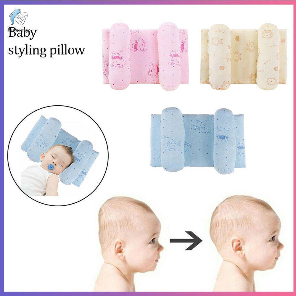 Baby Head Pillow 360 Support Cotton _ Pink Blue Cream