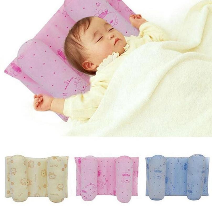 Baby Head Pillow 360 Support Cotton _ Pink Blue Cream