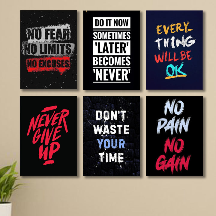 Set of 6 Premium Wall Art Photo Tiles – Modern Home Decor Sets 8x11